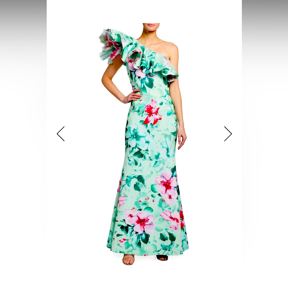 Formal gown, wedding guest dress, flowers dress, long dress, party dress